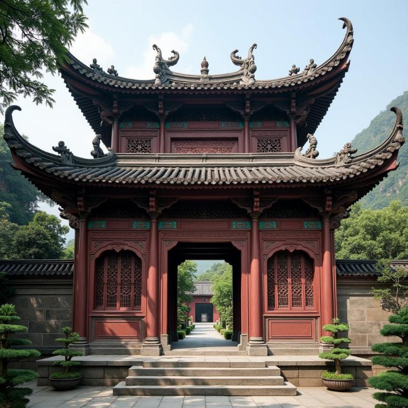 Kien truc uy nghi cua Den Vua Dinh Tien Hoang o Co do Hoa Lu