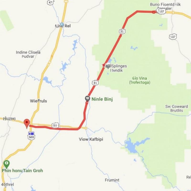 Hướng dẫn đường đi đến Khu du lịch sinh thái Thạch Bích Ninh Bình trên bản đồ