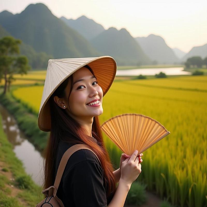 khach-du-lich-chup-anh-voi-non-la-ben-dong-lua-chin-song-ngo-dong